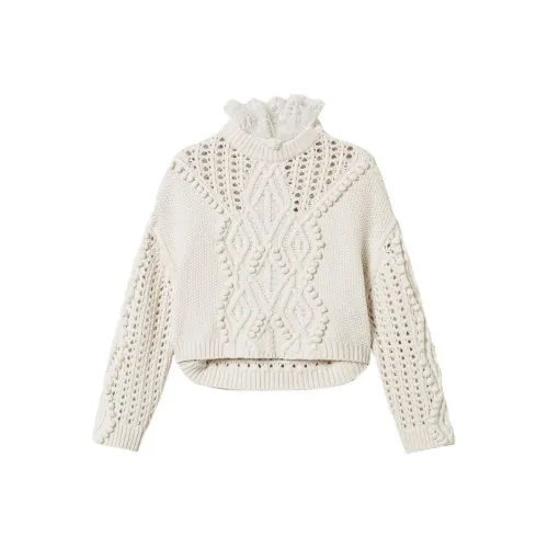 TWINSET Milano FW24 Свитер Женский Светлый Бежевый