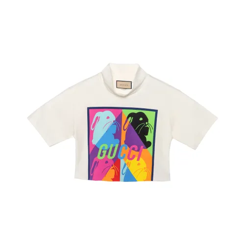 GUCCI FW22 Рукав с оборванным плечом T-рубашка Женская Белая