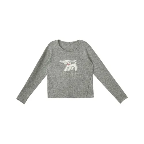 WUPODAMANVZHUANG Свитер Женский Детский Серый