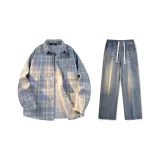 Set (Light Blue Shirt + Nostalgic Blue Jeans)  
Комплект (Светло-синяя рубашка + Ностальгические синие джинсы)