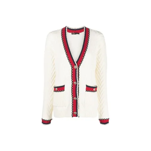 Maje FW22 Loose Fit Трикотаж Женский Белый