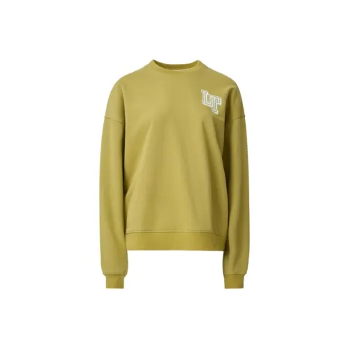 CALL ME THIS Круглый вырез Свободный крой Толстовка Унисекс Лимон