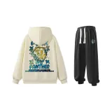 Комплект (Хаки Свитшот + Черные Спортивные Штаны)