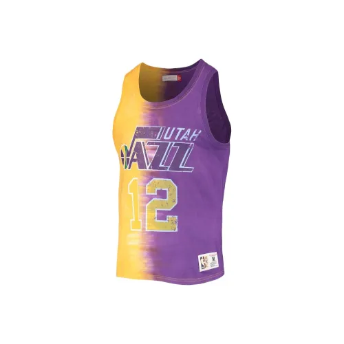 NBA x MITCHELL NESS Баскетбольная Джерси Мужская Золото Фиолетовый Смешанный Цвет
