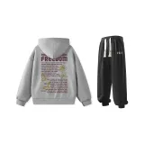 Комплект одежды (Серый свитшот + Черные штаны)