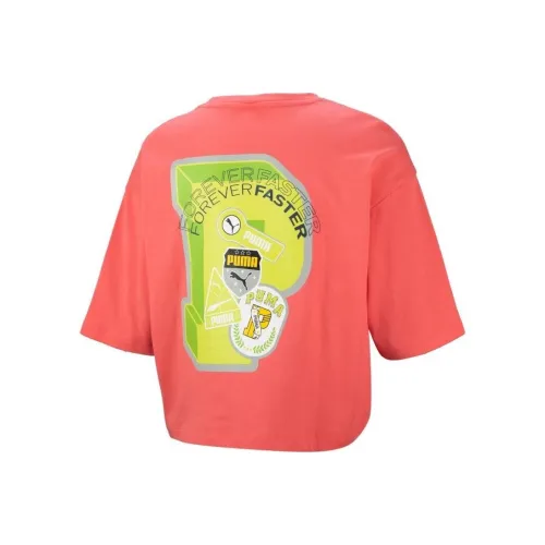 PUMA Сердце Красный Женские Футболки