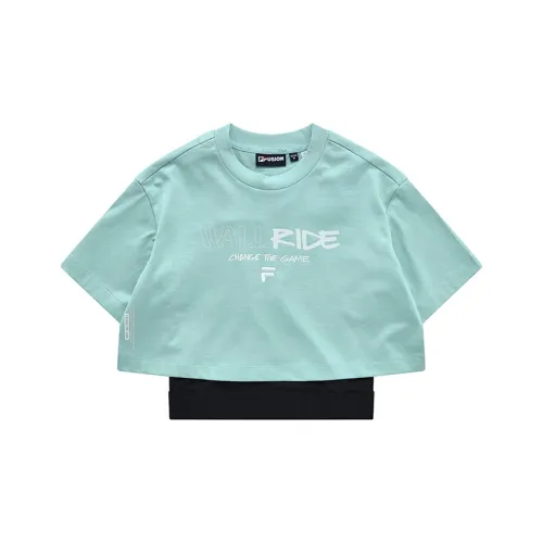 FILA FUSION STREET SPORT T-Shirt Женская Кремовый Серый Зеленый