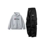 Топ Фотиния Серый + Черные Штаны