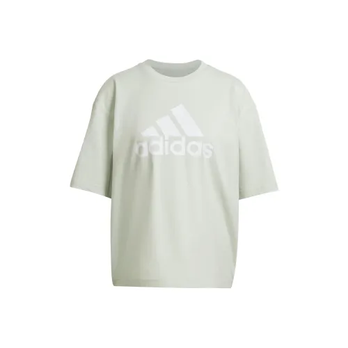 Adidas Рукав с спущенным плечом T-рубашка Женская Лен Зеленый