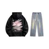 Set (Black Fleece-Lined + Vintage Blue Jeans)  
Комплект (Черный с флисовой подкладкой + Винтажные синие джинсы)