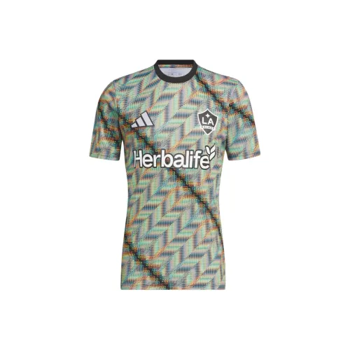 Adidas LA GalaxyAEROREADY Футбол Джерси Мужской Полупрозрачный Лаймово-серый