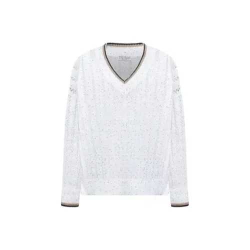 Brunello Cucinelli Белые Женские Свитеры