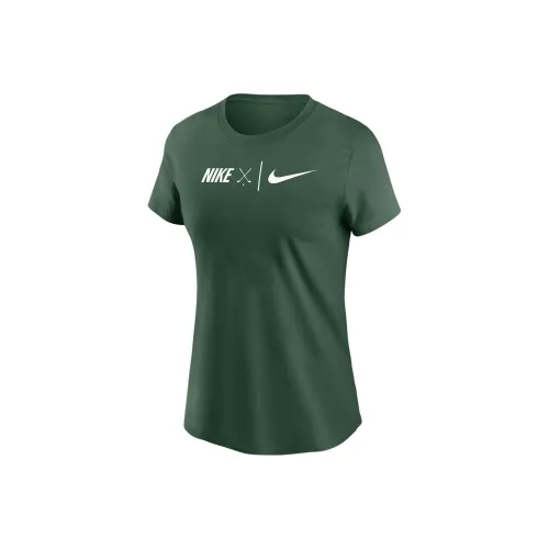 Nike Обычная T-рубашка Женская Зеленая
