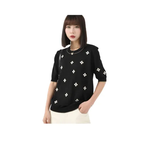 X MOOM Черные Женские Футболки