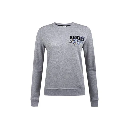 KENZO Letter Logo Светло-серый Женские Свитшоты