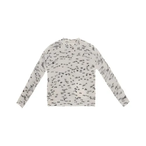 HERLAND Свитер Женский Серый Гороховый Зеленый с Черной Точкой