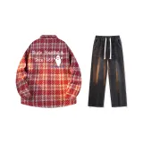 Set (Pink Red Shirt + Black Jeans)  
Комплект (Розовая Красная Рубашка + Черные Джинсы)