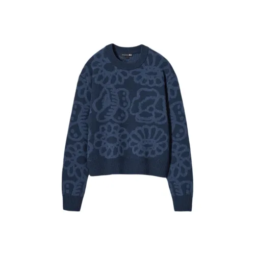 UNIQLO MARIMEKKO Co Бренд Темно-синий Женские Свитеры
