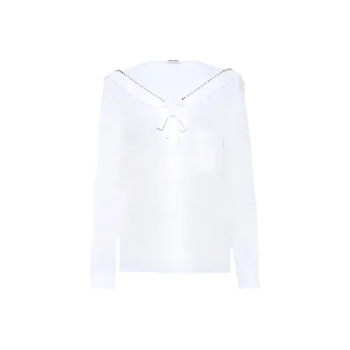 MIU MIU SS22 Рубашка Женская Белая