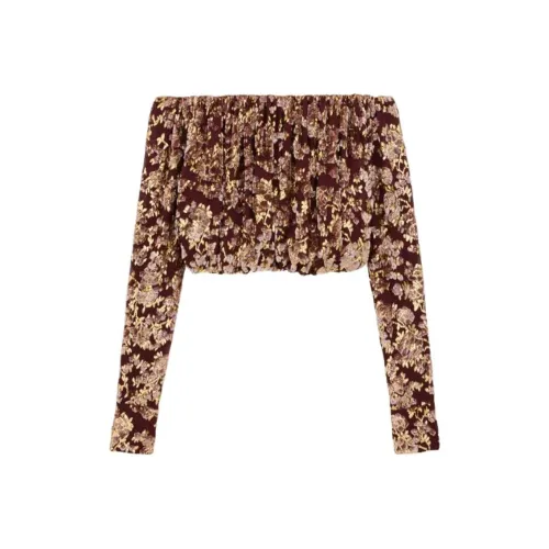 SAINT LAURENT T-рубашка Женская Коричневая