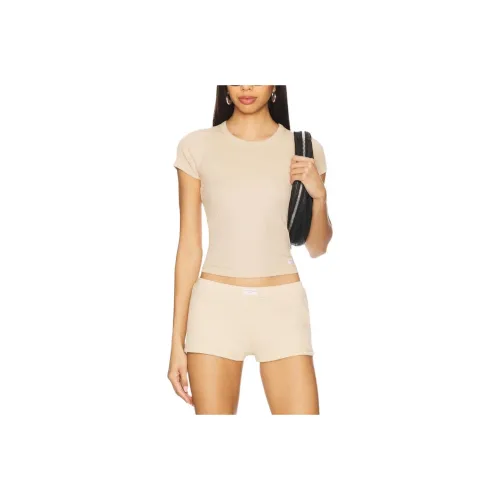 Alexander Wang T-Shirt Женская Коричнево-Желтая