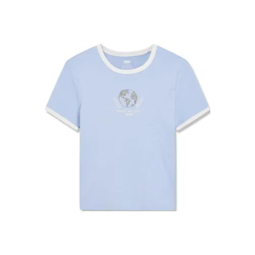 Levi's T-Shirt Женская Кремово-Синяя