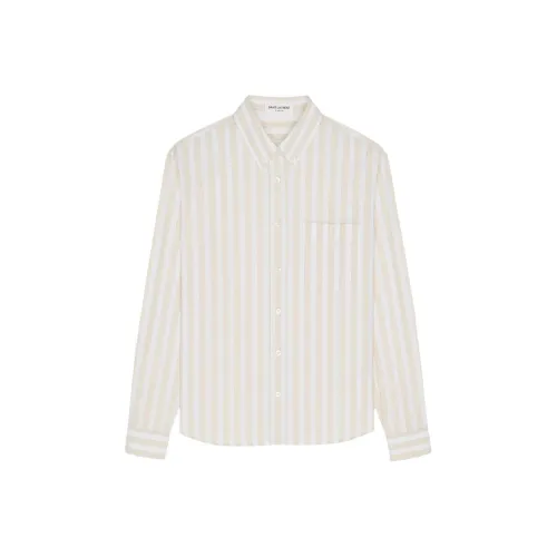 SAINT LAURENT Рубашка Женская Бежевая