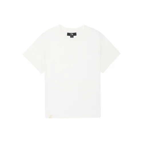 LI NING 1990 Экрю Женские Т-рубашки