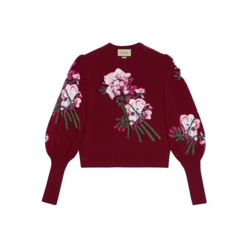 GUCCI FW23 Свитер Женский Темно-Красный