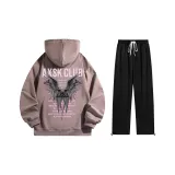 Комплект одежды (Топ Лотосовый корень Пудра + Черные штаны)