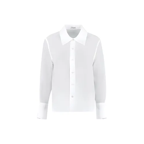 SAINT LAURENT Рубашка Женская Белая
