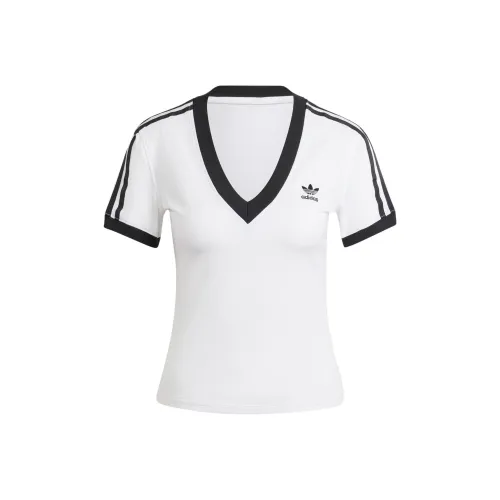 Adidas Originals 3 Stripes T-Shirt Женская Белая