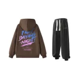 Set (Coffee Sweatshirt + Black Training Pants)  
Комплект (Кофейный Свитшот + Черные Спортивные Штаны)