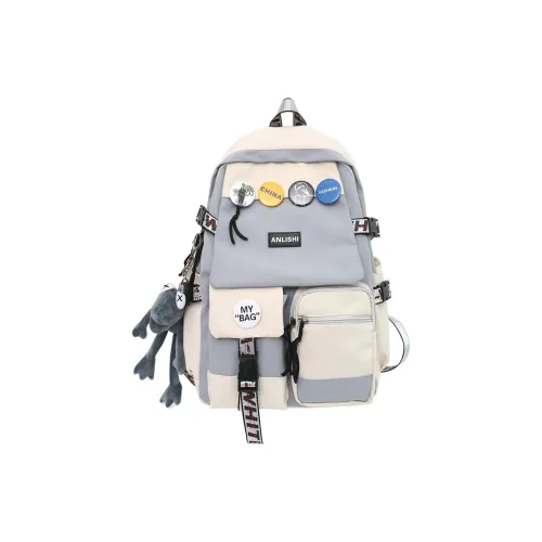 Single Warehouse Нейлон Рюкзак Стандартный Унисекс Серый Синий Черный Белый Черный