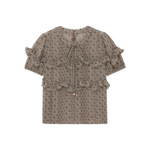 D'zzit Темный хаки Женские Рубашки