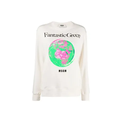 MSGM Экрю Женские Свитшоты