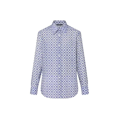 LOUIS VUITTON 3D MONOGRAMBy The Pool SS24 Рубашка Женская Синяя