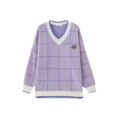 Tonlion Свитер Женский Фиолетовый Тон