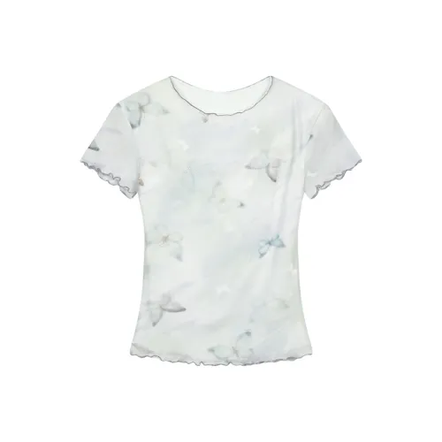 AooRaa Циановые Женские Футболки