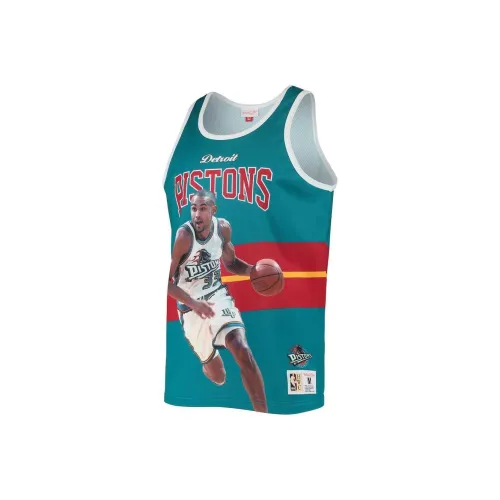 NBA Detroit Pistons Grant Hill Бирюзовый Detroit Pistons Hardwood CLASSICS Игрок Баскетбол Джерси Мужской Зеленый