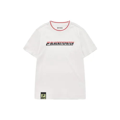 FILA FUSION Рукав с спущенным плечом T-рубашка Женская Lactose Белый