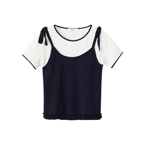 XIMENG T-рубашка женская темно-синий