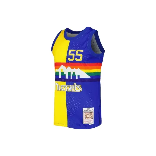 NBA x MITCHELL NESS Royal Denver Nuggets Team Баскетбольная Джерси Мужская Золотая