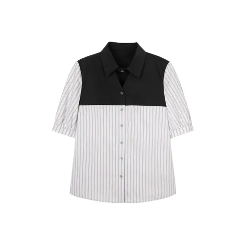 Pit Рубашка Женская Синяя Многоцветная Полосатая