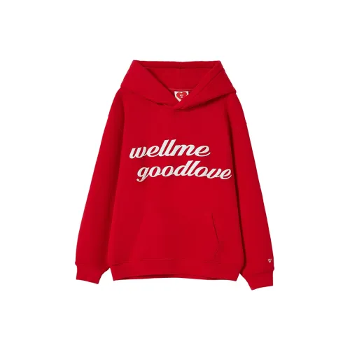 WELLME Зимний свитшот унисекс красный