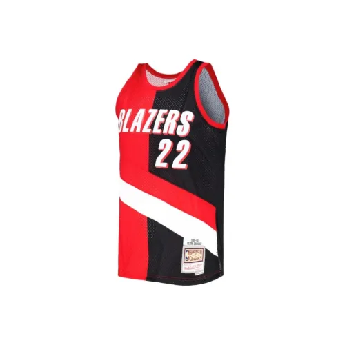 NBA x MITCHELL NESS Portland Trail Blazers 1991 92 Split Swingman Джерси Баскетбол Джерси Мужской Черный Красный