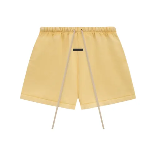 Fear Of God Essentials FW24 HOMECOMING Коллаборация Тяжелый Флис Футбол Короткий Повседневные шорты Мужской Амбер Янтарное золото