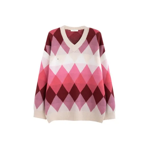 Tonlion Свитер Женский Красный Тон