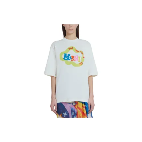 MARNI X NO VACANCY INN Co Бренд Белая Женская Рубашка T