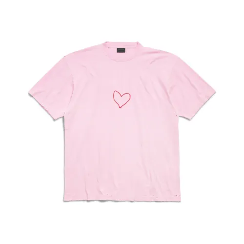 Balenciaga T-Shirt Женская Розовая Свободного кроя